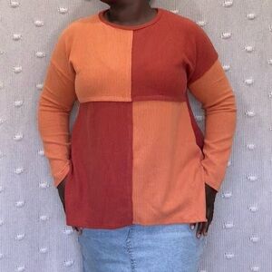 Colorblock Long Sleeve Top